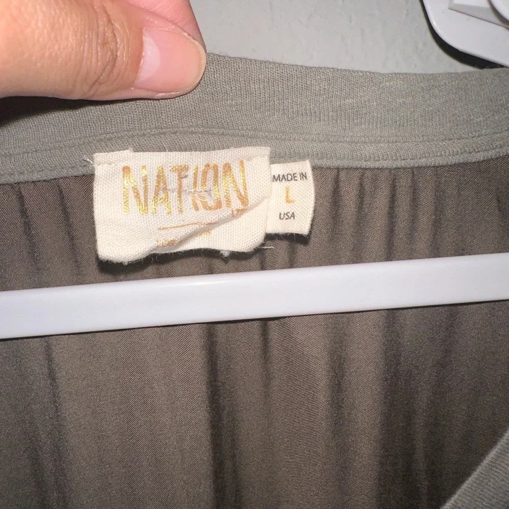 Nation LTD Brown V-Neck Short Sleeve Tee - Picture 9 of 9